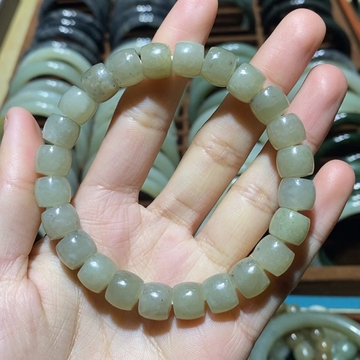 和田玉（青白玉）手链未镶嵌