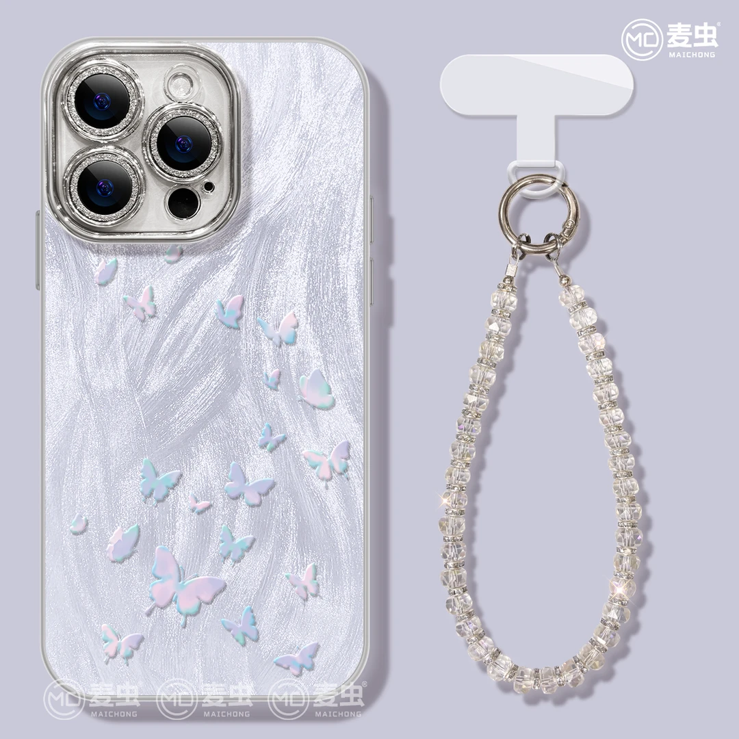 蝴蝶适用于Mate70华为苹果16promax手机壳iPhone15高级小米