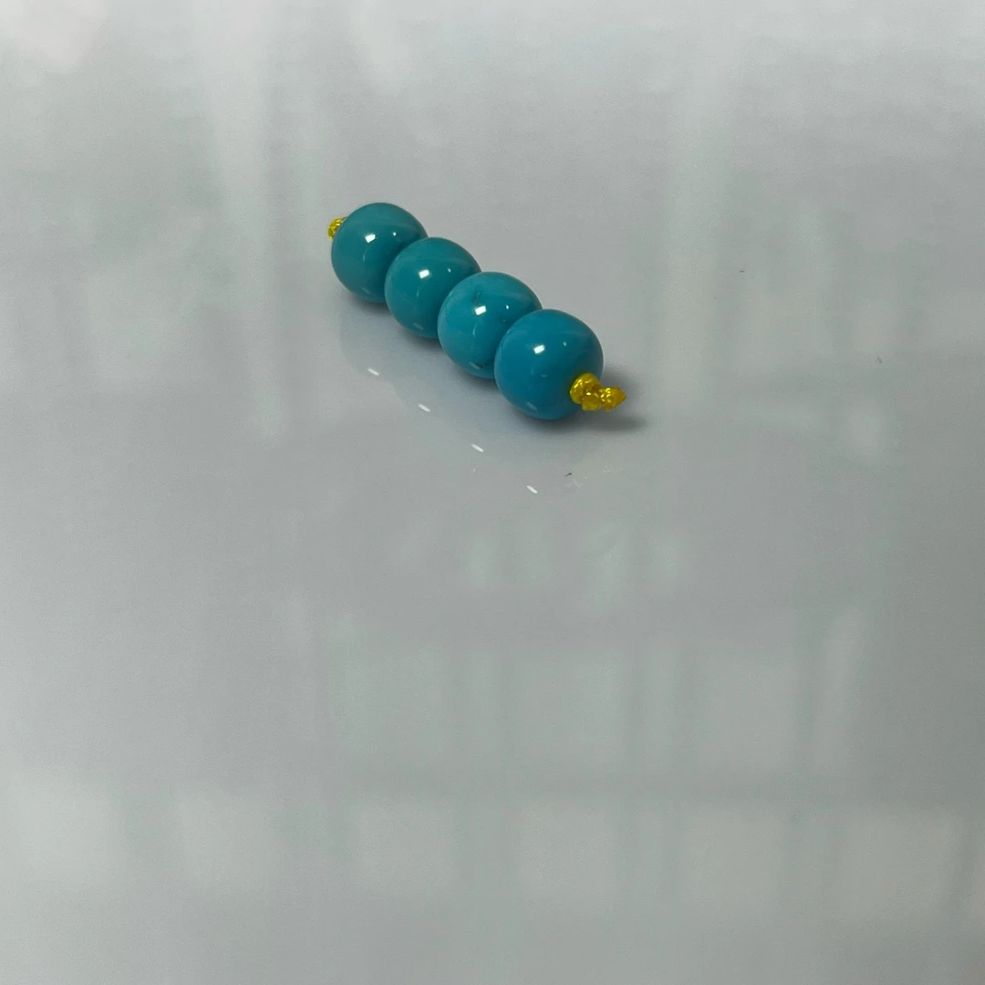 精品湖北原矿绿松石套珠