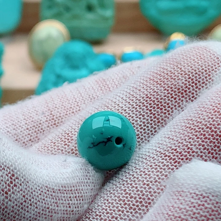 绿松石未镶嵌圆珠