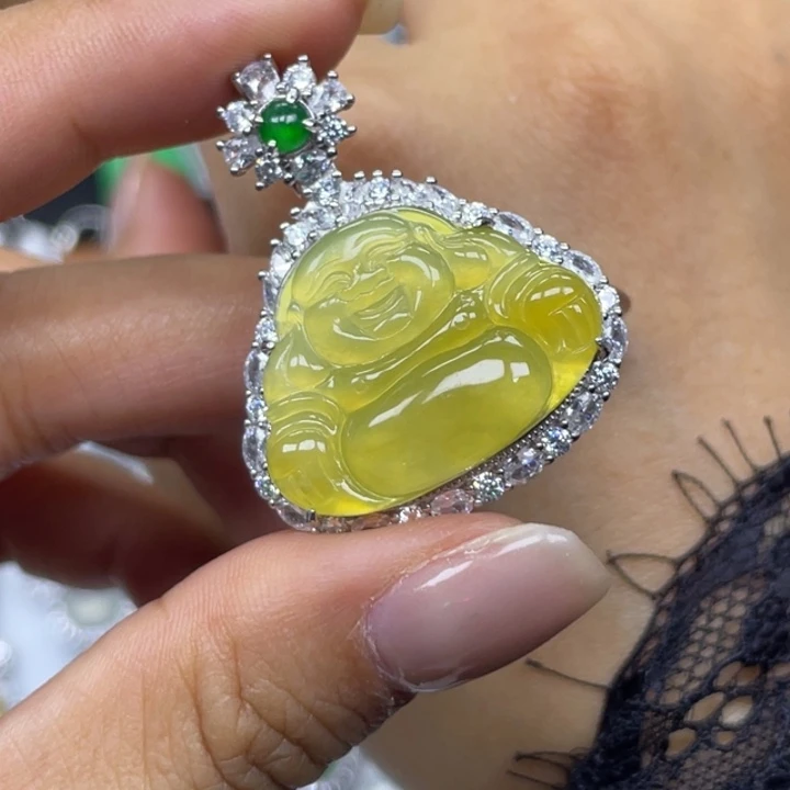 颈饰银S925镶嵌翡翠吊坠