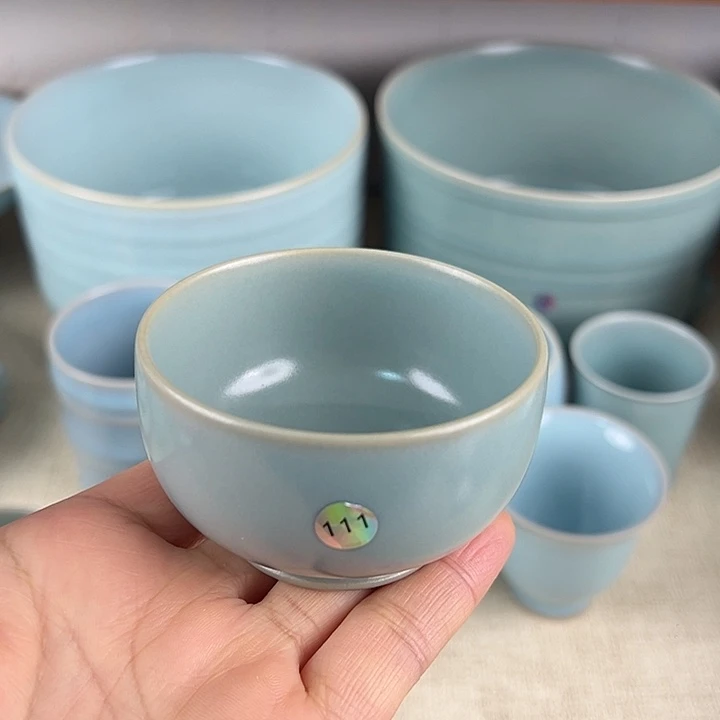 瓷杯子仿古釉元融杯微瑕编号111