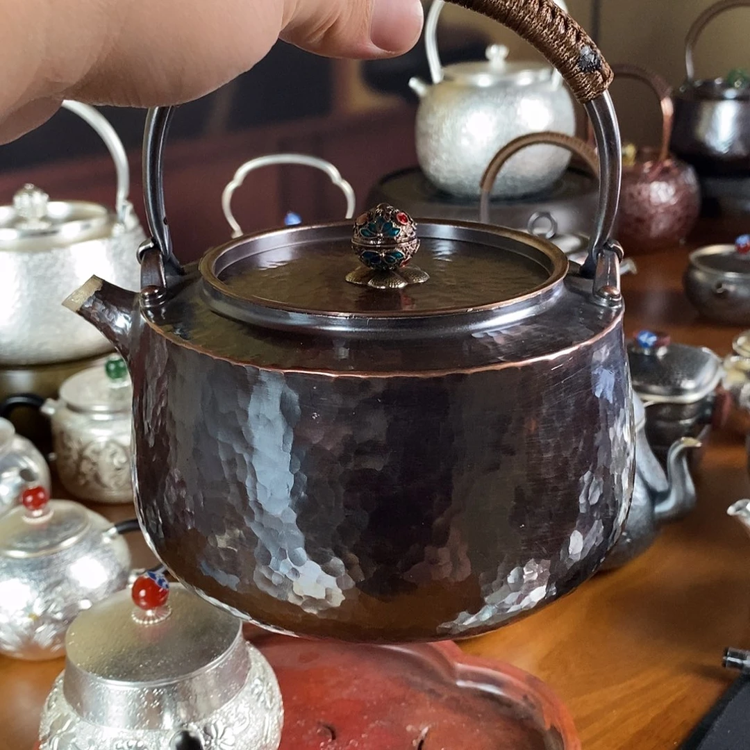 .***C手工制作紫铜壶工艺