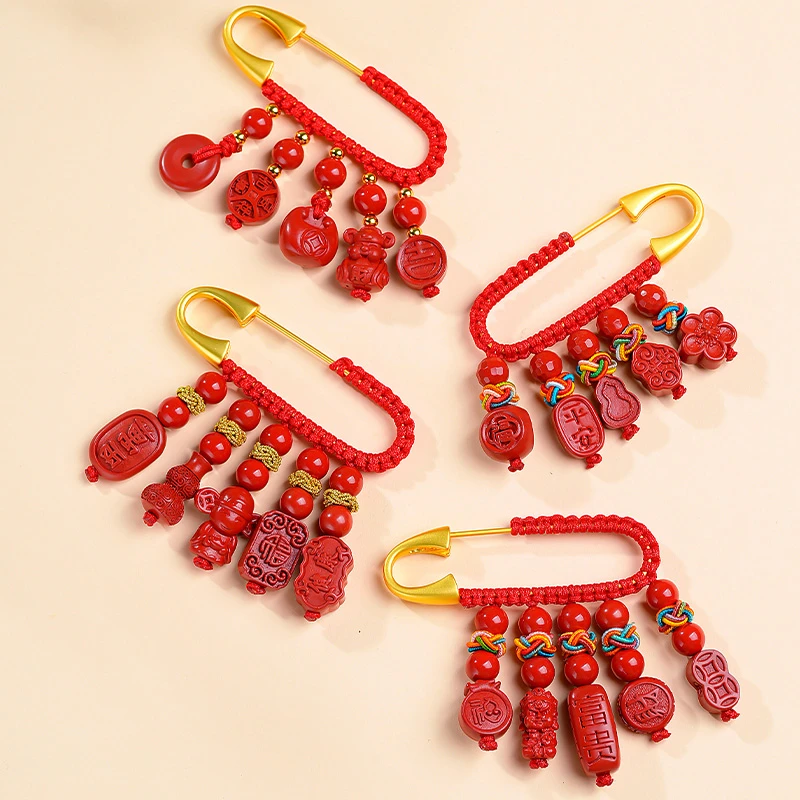 含辰砂工艺品再造辰砂（朱砂）胸针 多款可选ND