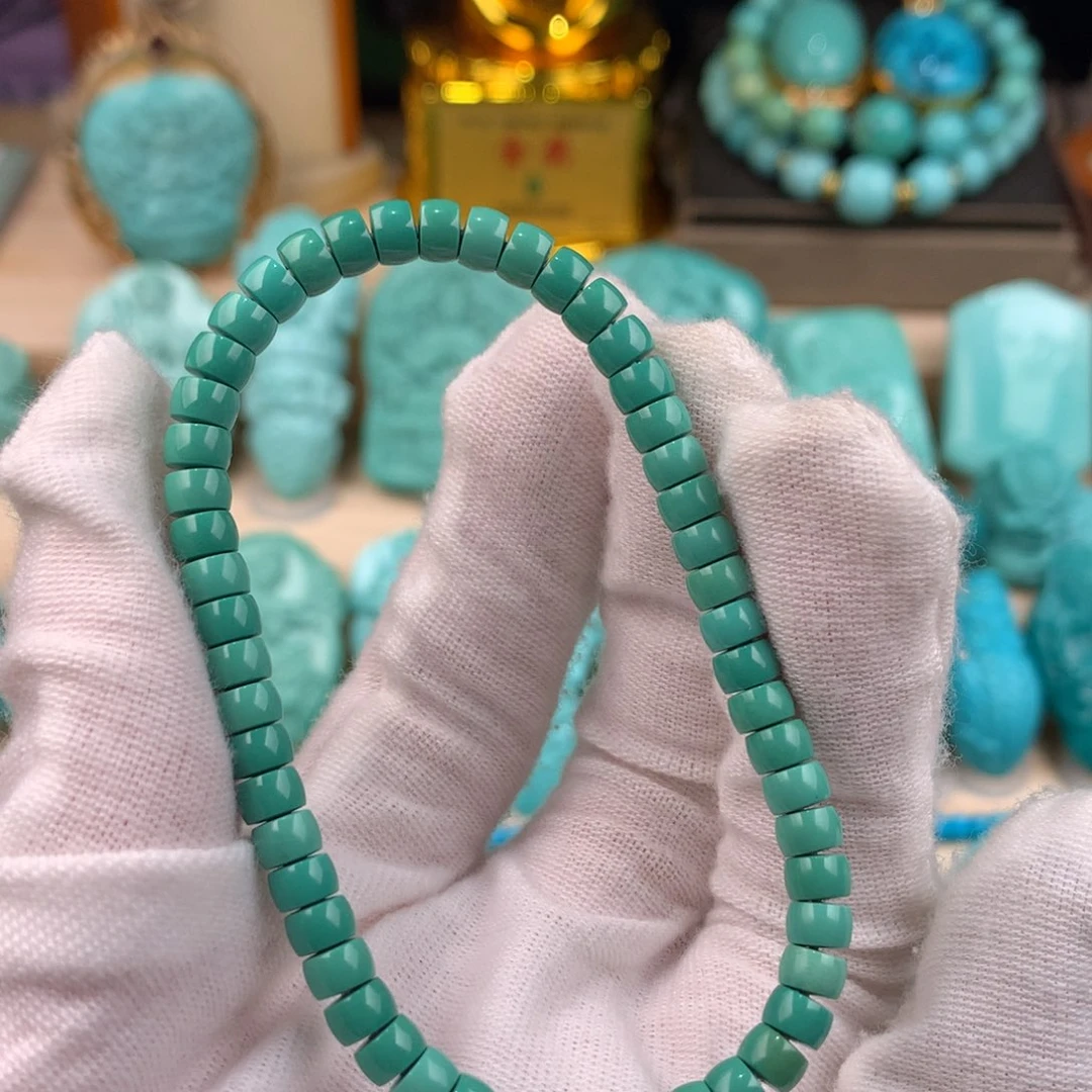 绿松石未镶嵌直切手串卡5
