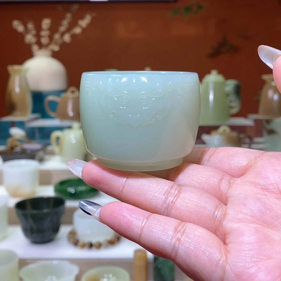 未镶嵌和田玉挂件格**建新疆和田守护玉杯