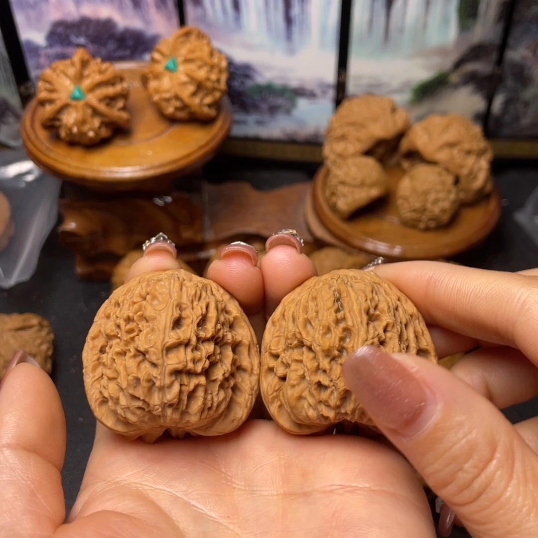 爱***茶文玩核桃把件41南疆石