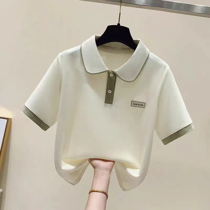 韩版学院风洋气百搭减龄小众设计感短款显瘦上衣夏装女款2025