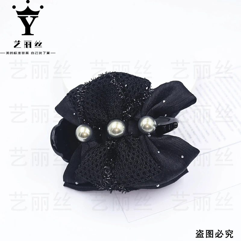 艺丽丝  [花穗] 秋冬小香风款AB面丸子夹8cm YL1153
