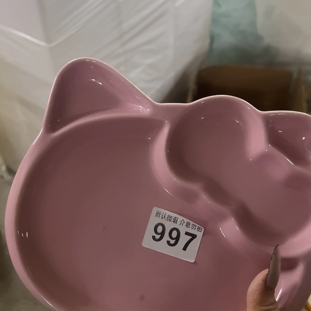 搪瓷瑕疵kity分餐盘一个997
