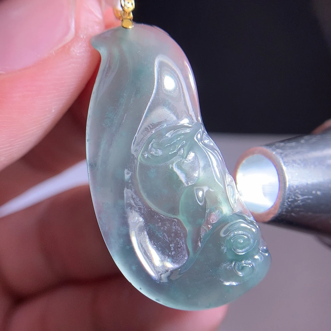 项圈18K金镶嵌翡翠天然A货翡翠