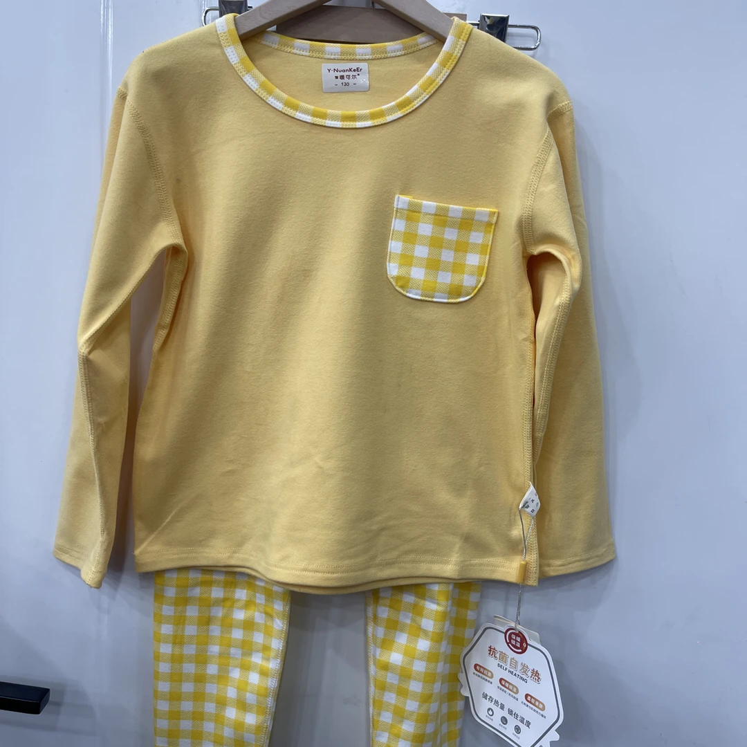 聚酯纤维卡通风吸汗休闲风女家居服套装居家有弹性