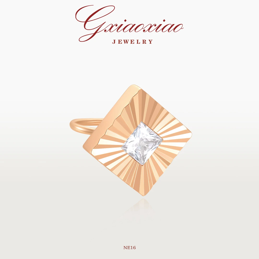 G XIAOXIAO 镀K金  时尚气质简约小众百搭方形耳夹 NE16