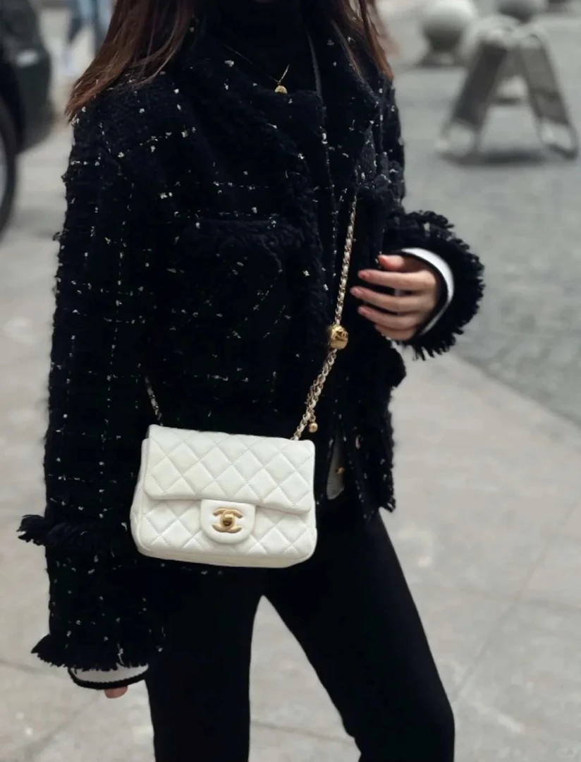 95新 Chanel/香奈儿 chanel 金球方胖子白金/98新/优选