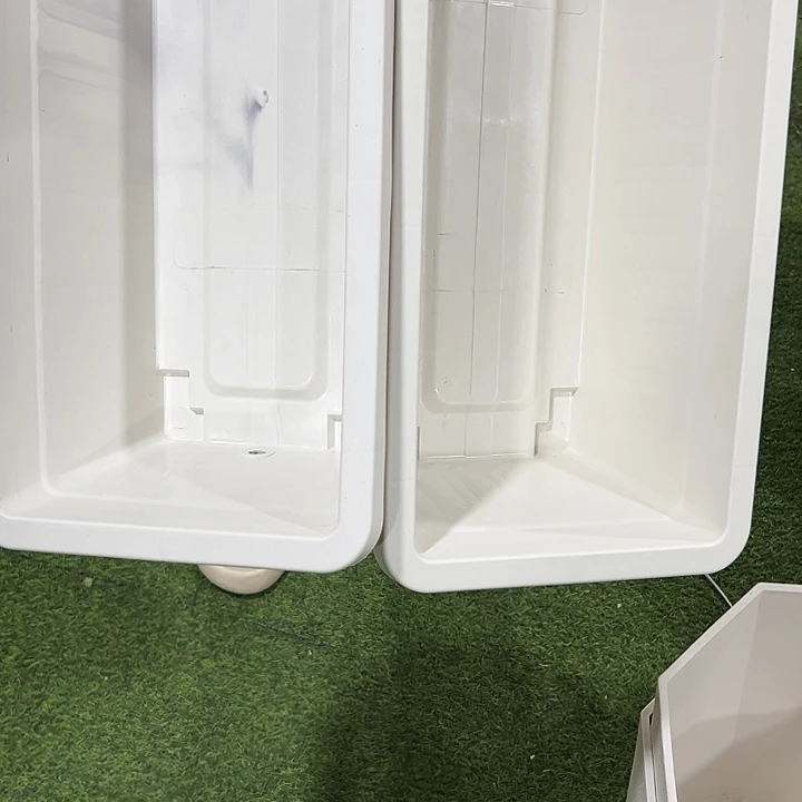 微瑕竖纹菜盆长53宽24高16.5白色2只