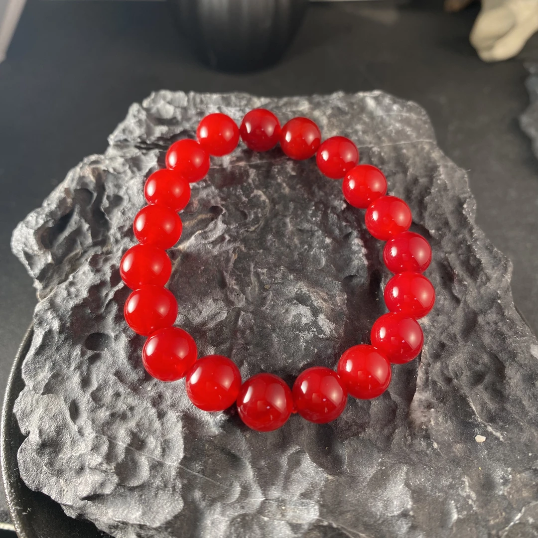 天然玛瑙雪域红景天高冰圆珠手链卡10多样性发一