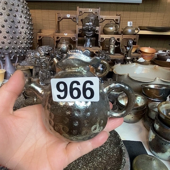 高温柴烧陶泥小壶