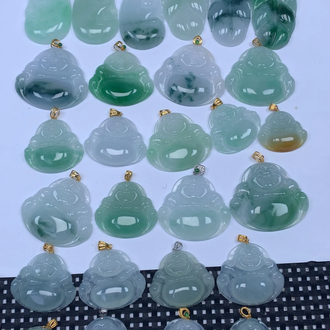 翡翠未镶嵌颈饰天然