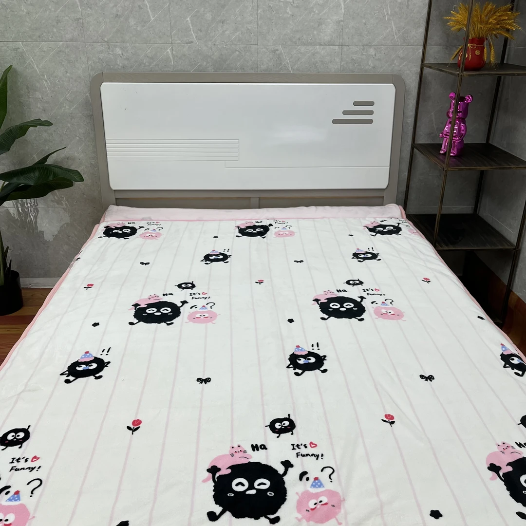 恒峰家纺【黑煤球被子】1.5*2.0简约加绒加厚可机洗被子