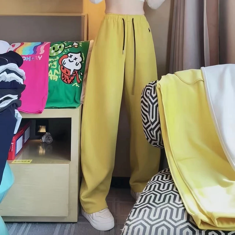 2秋冬新款雅丹风小马抽绳直筒弯刀卫裤CK-Y01392033