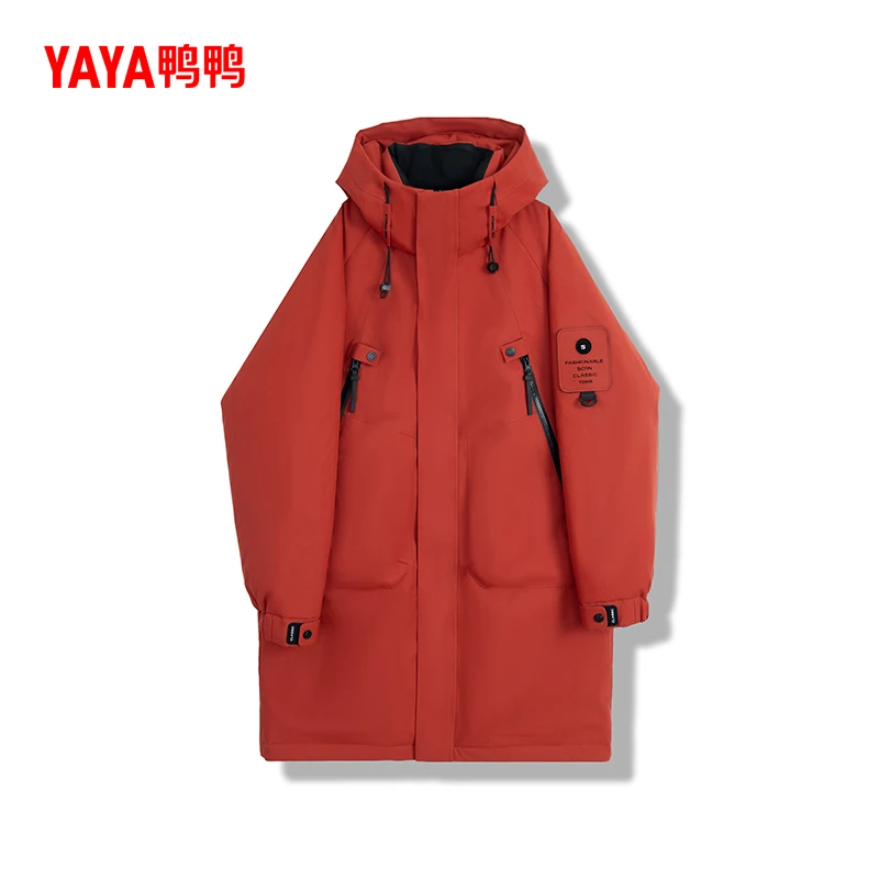 YAYA/鸭鸭长款运动户外男女同款保暖宽松羽绒服M5746Q