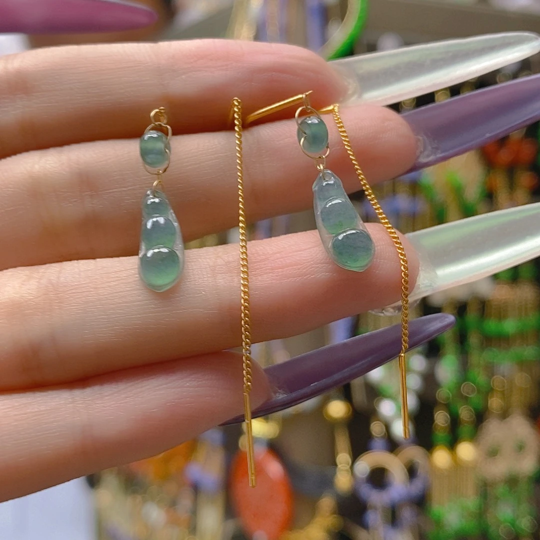 翡翠合金耳饰翡翠