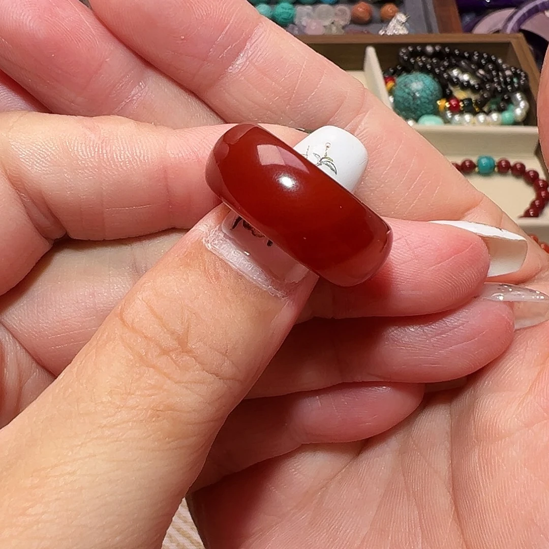 南红玛瑙未镶嵌珠宝半成品指18