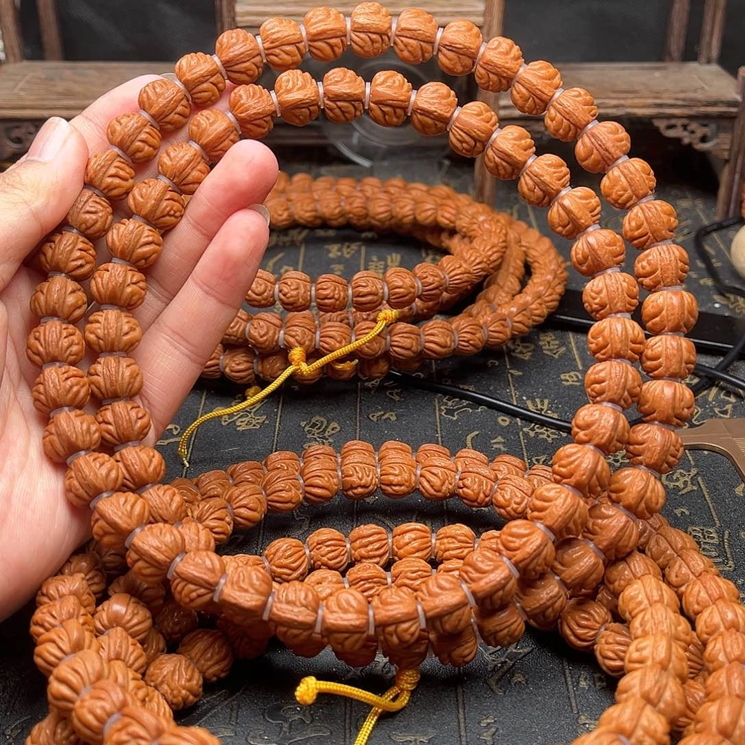 桃核吊坠小金豆72薄挂