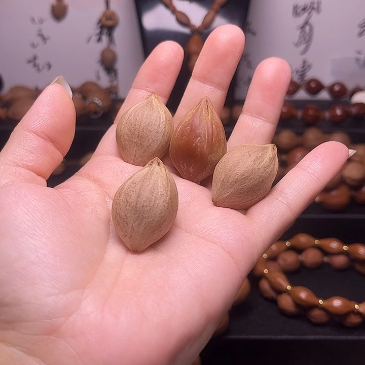晨***露橄榄核手串单籽天地孔