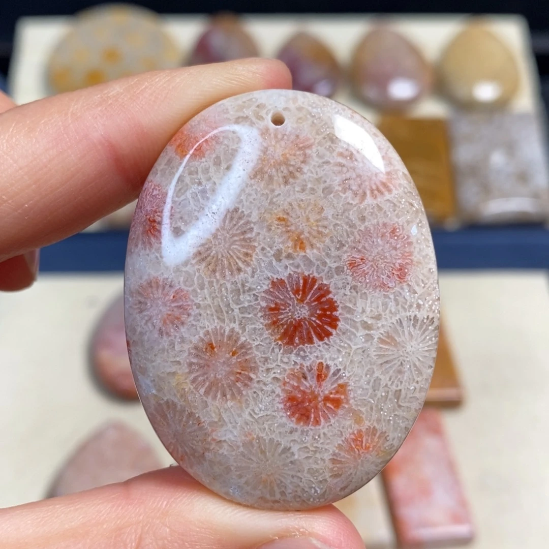 硅化玉未镶嵌吊坠