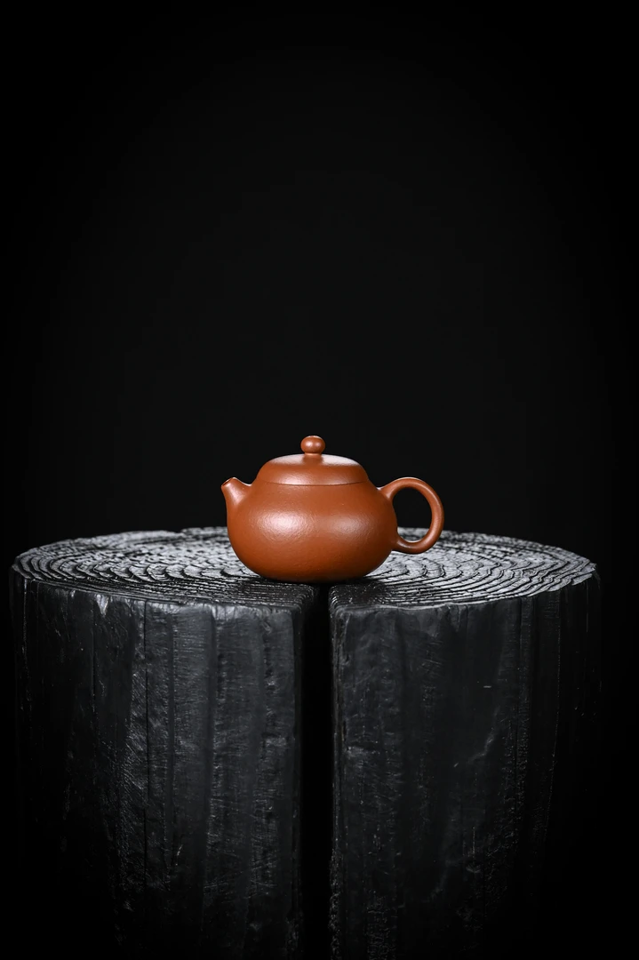 【朱泥·文旦壶】宜兴原矿朱泥手工制作文旦孟臣