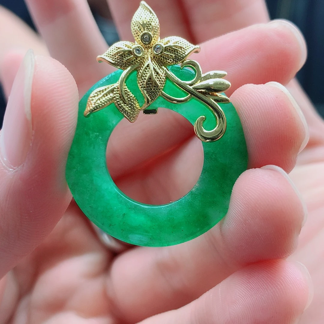 翡翠银S925镶嵌颈饰