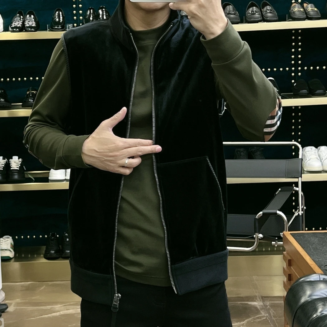 00118男士新款丝绒马甲