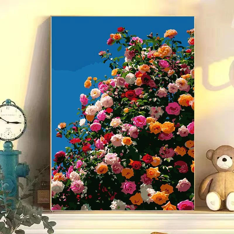 数字油画DIY花卉风景手工填充系客厅卧室装饰画解压手绘女生礼物