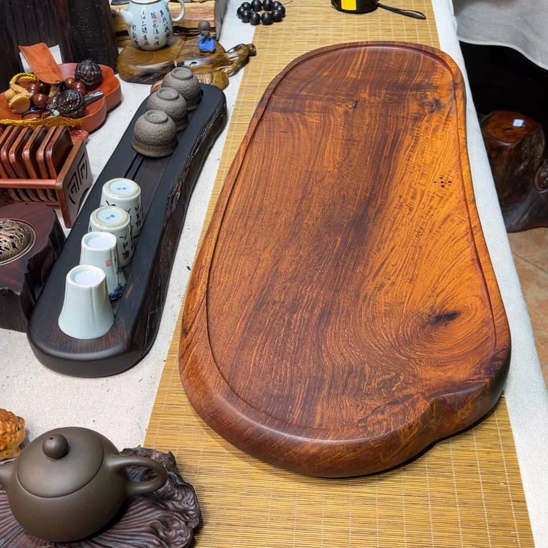 百****陈缅甸花梨湿泡茶盘