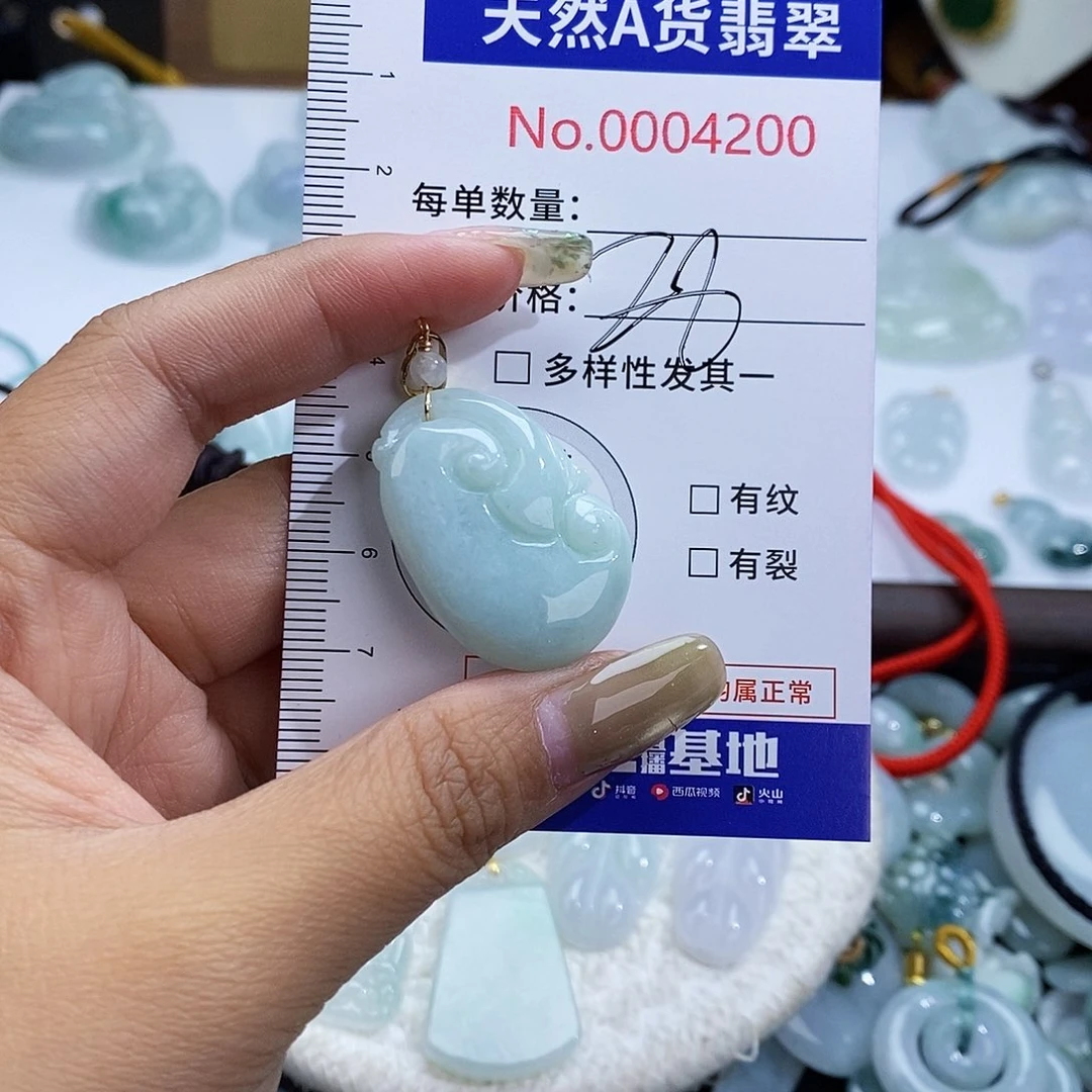 翡翠未镶嵌颈饰4200