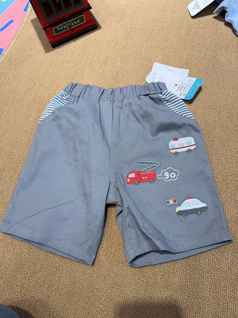 【豆乐推荐】儿童男宝女宝工程车短裤