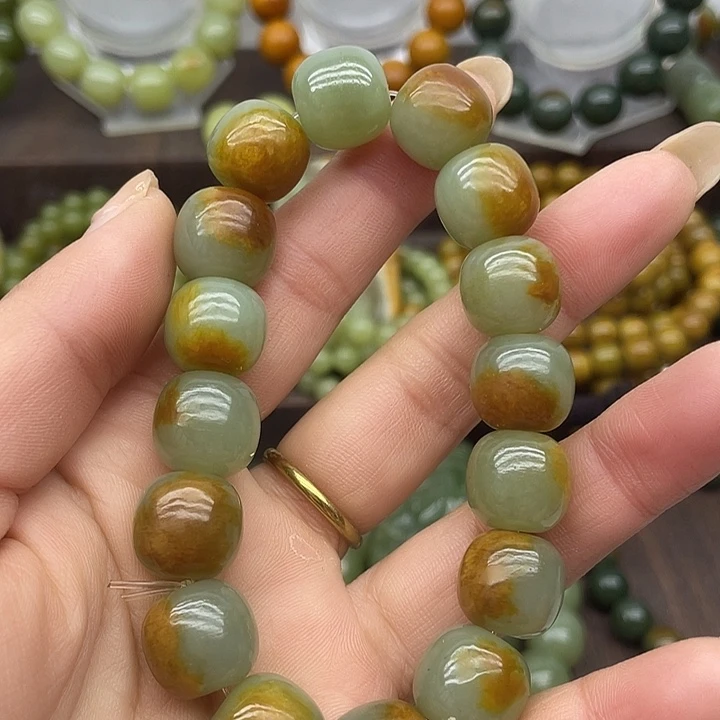 岫岩河磨玉（透闪石质玉）未镶嵌手链