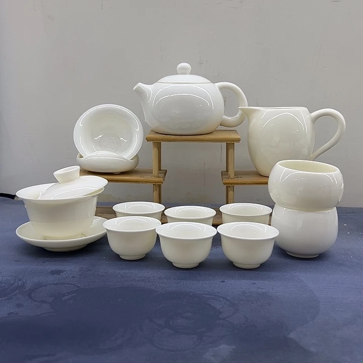 陶德化白瓷300毫升大壶套装