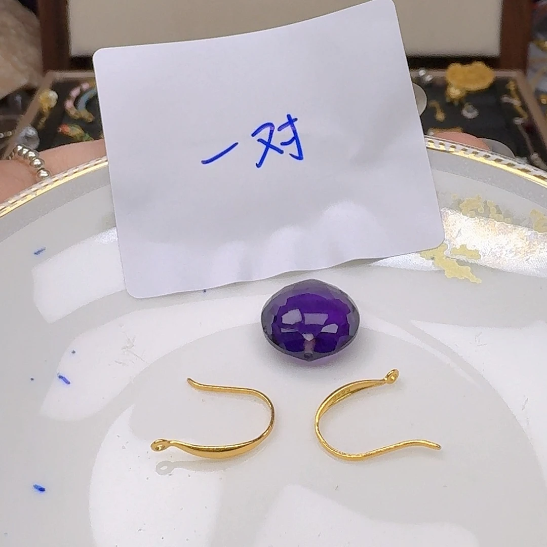 银S925镶嵌紫晶颈饰紫水晶925镶嵌201