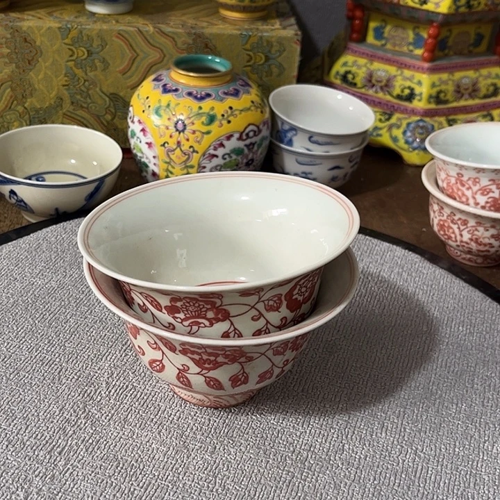 用***3盘瓷釉里红瓷器精品