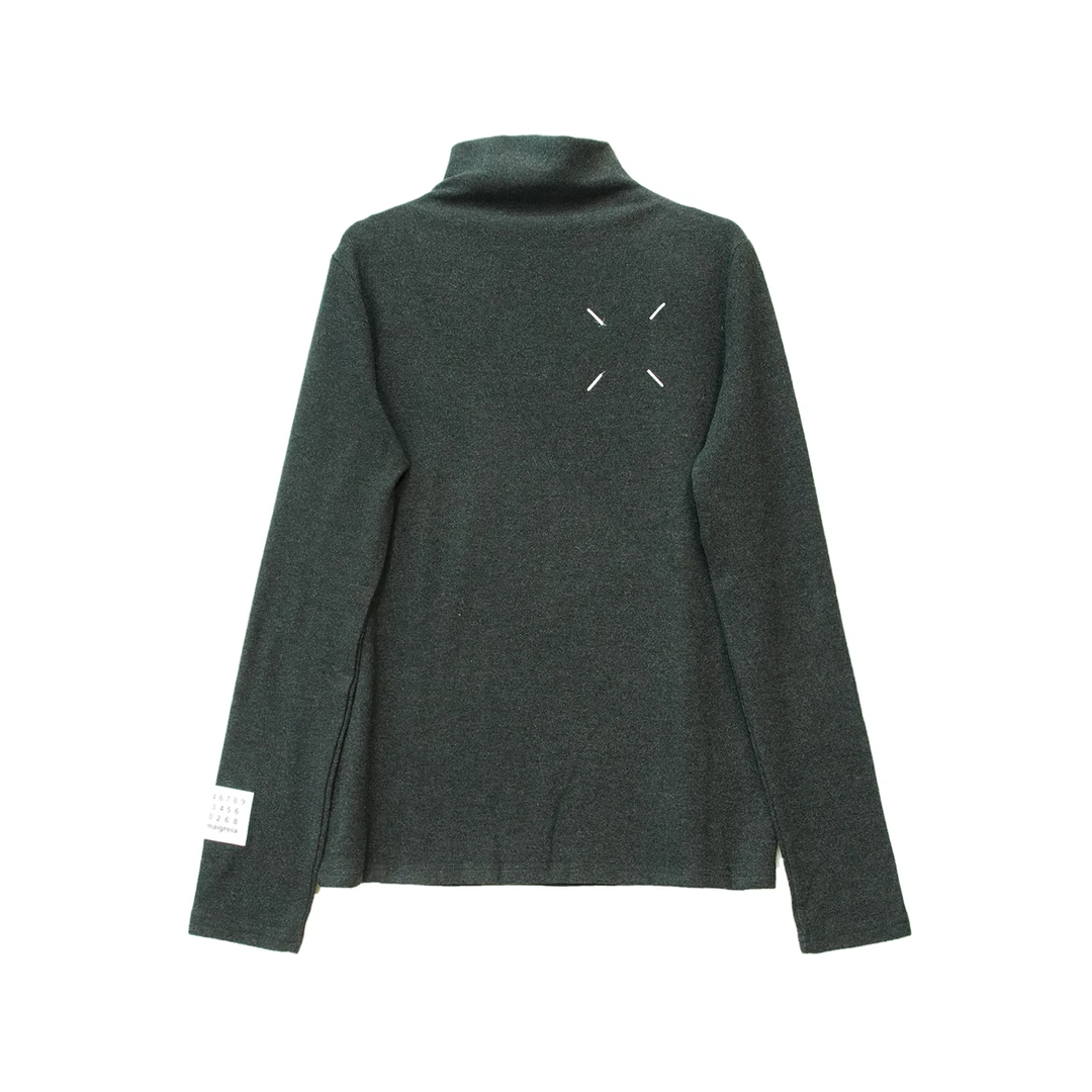 韩版小众德绒半高领修身显瘦深灰色打底衫E9931