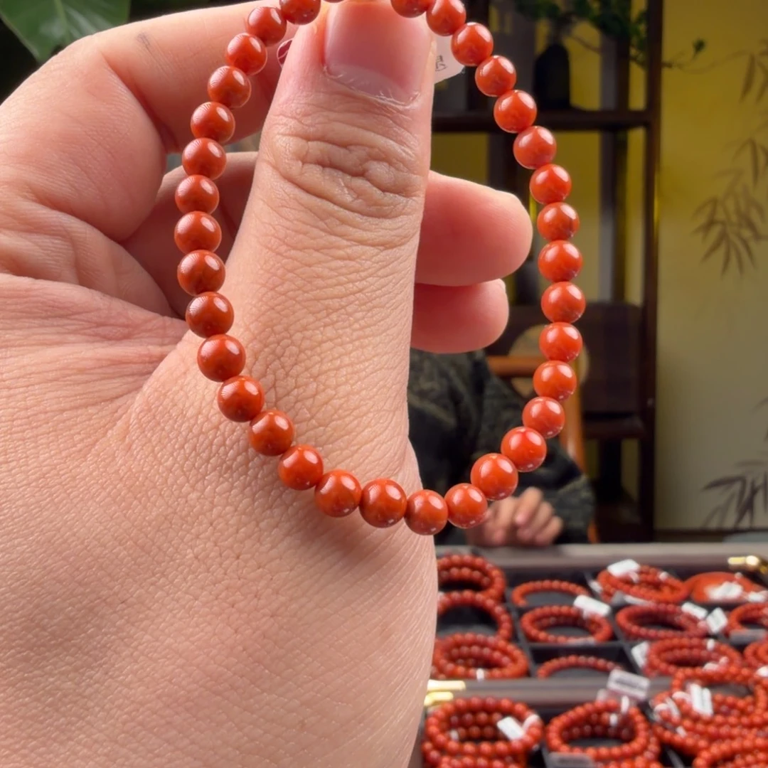 南红玛瑙未镶嵌手链5