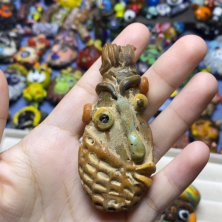 琉璃颈饰歪嘴腓尼基老娃125