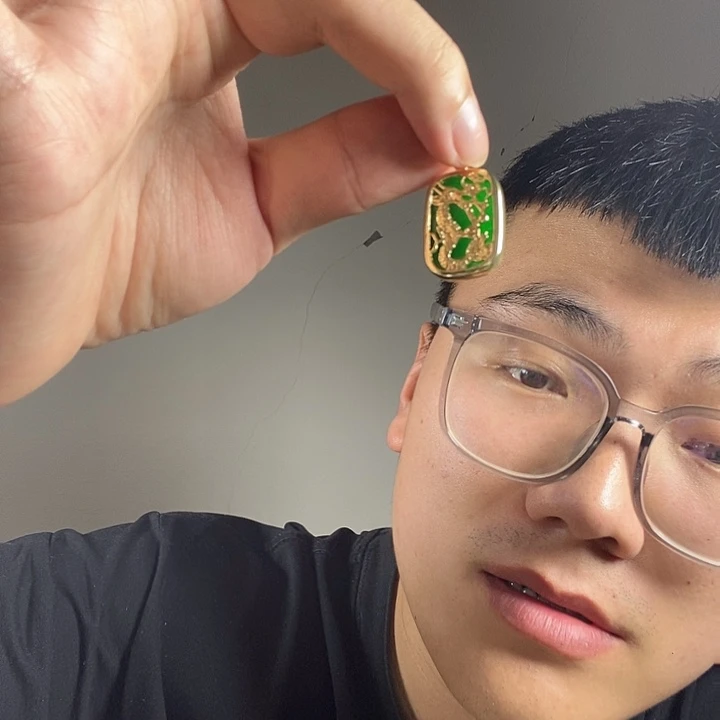 颈饰未镶嵌翡翠高端时尚龙发牌吊坠