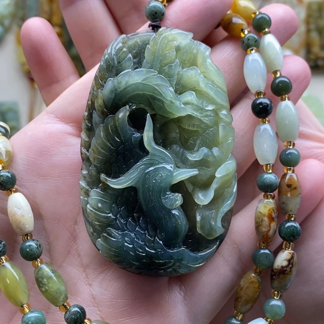 【闪购商品】岫玉未镶嵌颈饰凤凰
