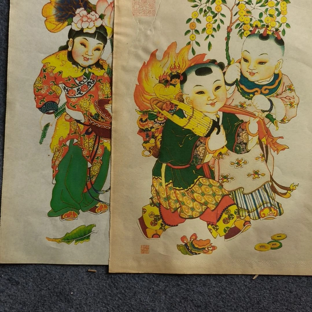 雲***）紫砂年画两个年画