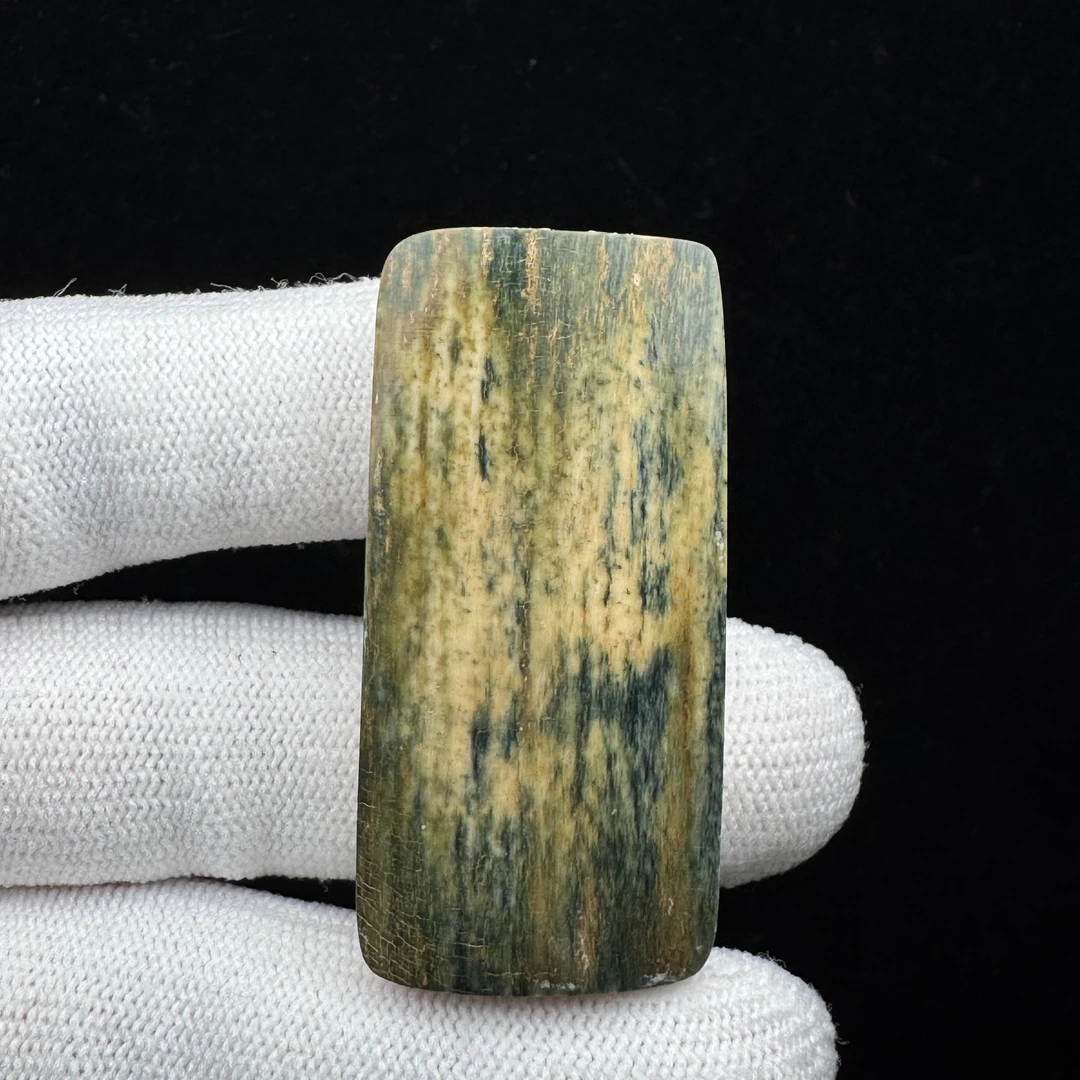 E19-84天然猛犸牙蓝皮牌子23*48*9mm支持鉴定 假一罚四