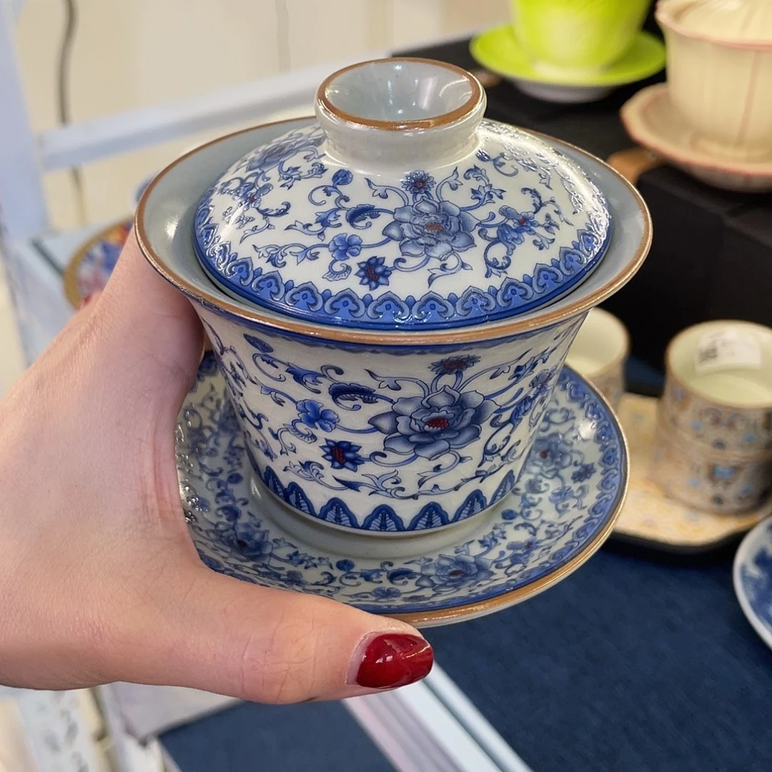 陶景德陶瓷盖碗茶具