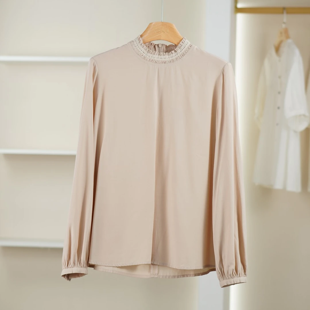 麦迪尚品【unbl】50905151 时尚花边领套头衬衫春季女品牌折扣
